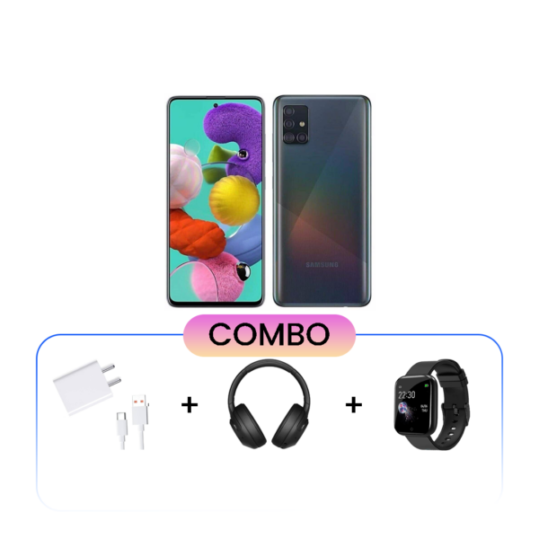 Samsung Galaxy A51 Combo offer : Charger, Headset, and Smart watch