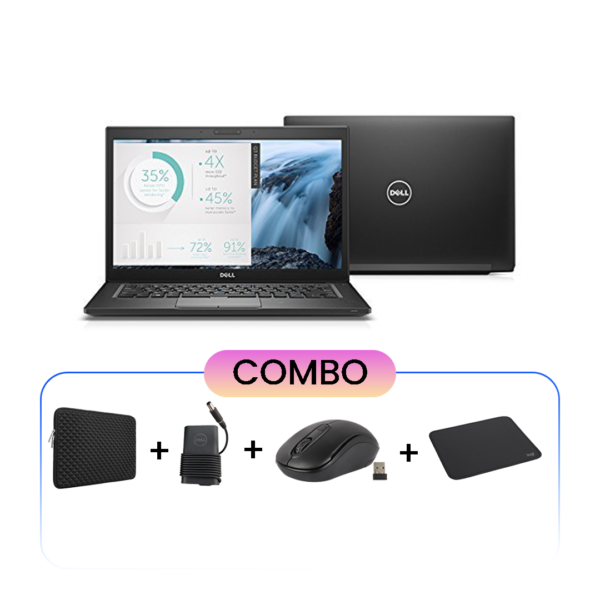 Dell 7480 i5 8GB|256GB SSD 6th Gen Combo offer : Laptop bag, Charger, Wireless mouse, and Mouse
